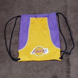 Drawstring string La lakers tote bag